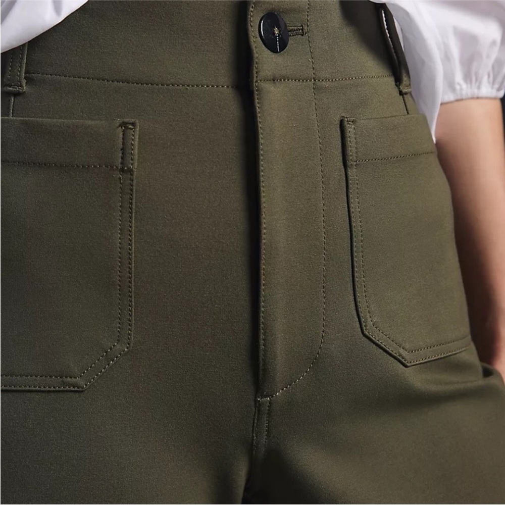 Anthropologie Olive Wide Leg Pants - Picture 4 of 9